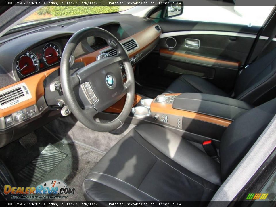 2006 BMW 7 Series 750i Sedan Jet Black / Black/Black Photo #11