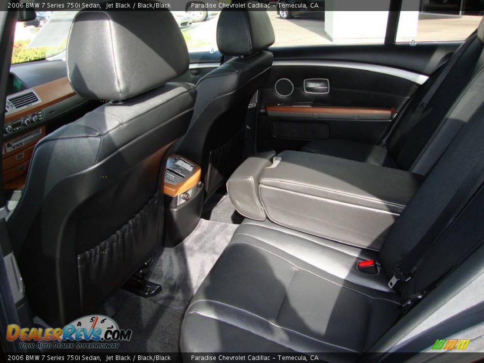 2006 BMW 7 Series 750i Sedan Jet Black / Black/Black Photo #12