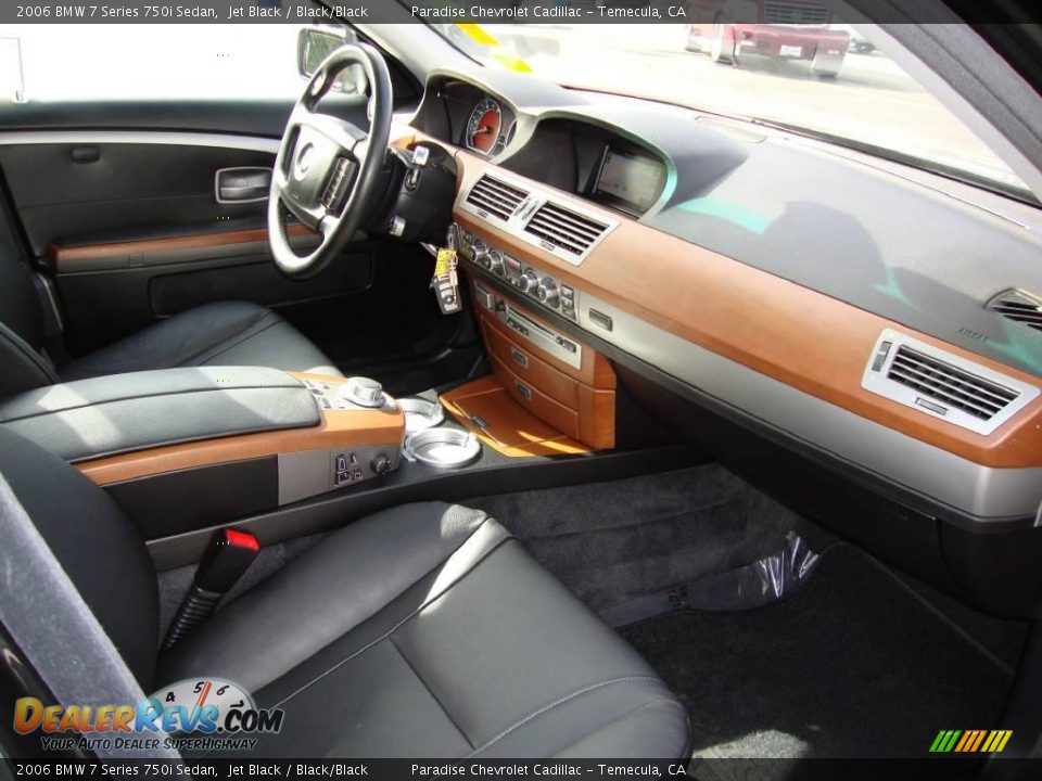 2006 BMW 7 Series 750i Sedan Jet Black / Black/Black Photo #14