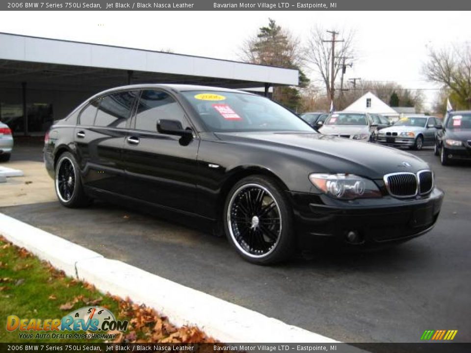 2006 BMW 7 Series 750Li Sedan Jet Black / Black Nasca Leather Photo #1