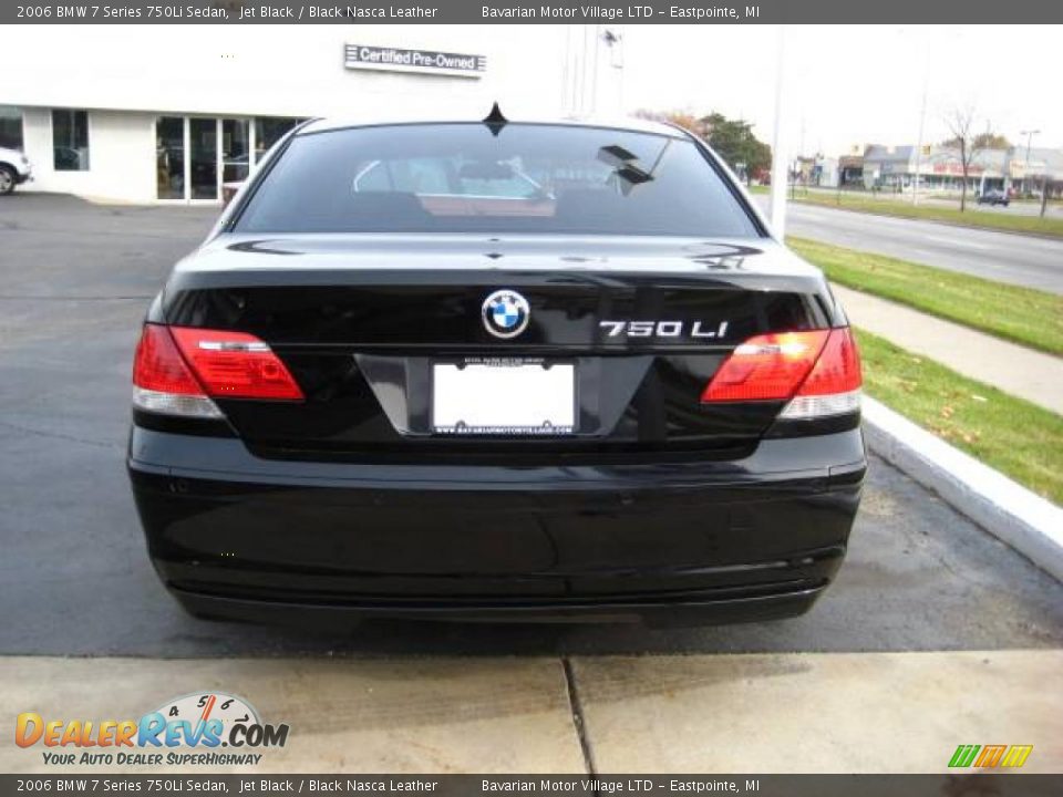 2006 BMW 7 Series 750Li Sedan Jet Black / Black Nasca Leather Photo #4