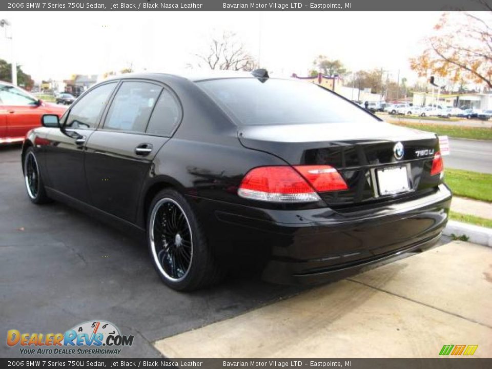 2006 BMW 7 Series 750Li Sedan Jet Black / Black Nasca Leather Photo #5