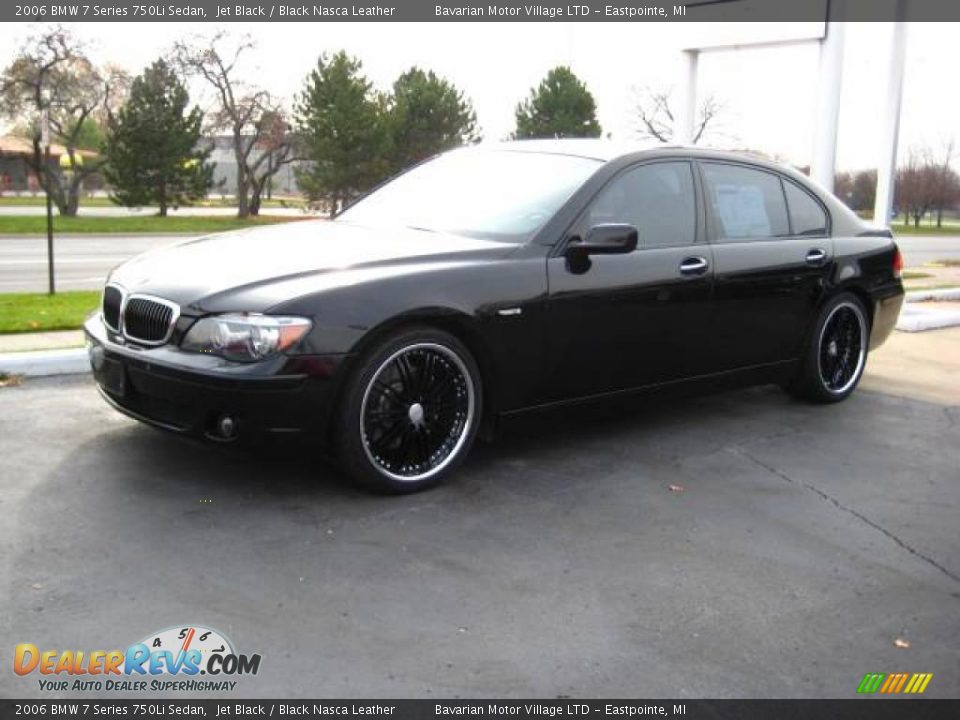 2006 BMW 7 Series 750Li Sedan Jet Black / Black Nasca Leather Photo #7