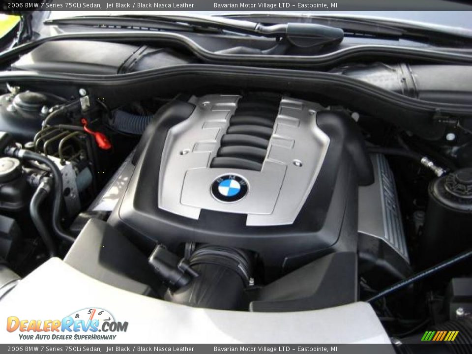 2006 BMW 7 Series 750Li Sedan Jet Black / Black Nasca Leather Photo #9