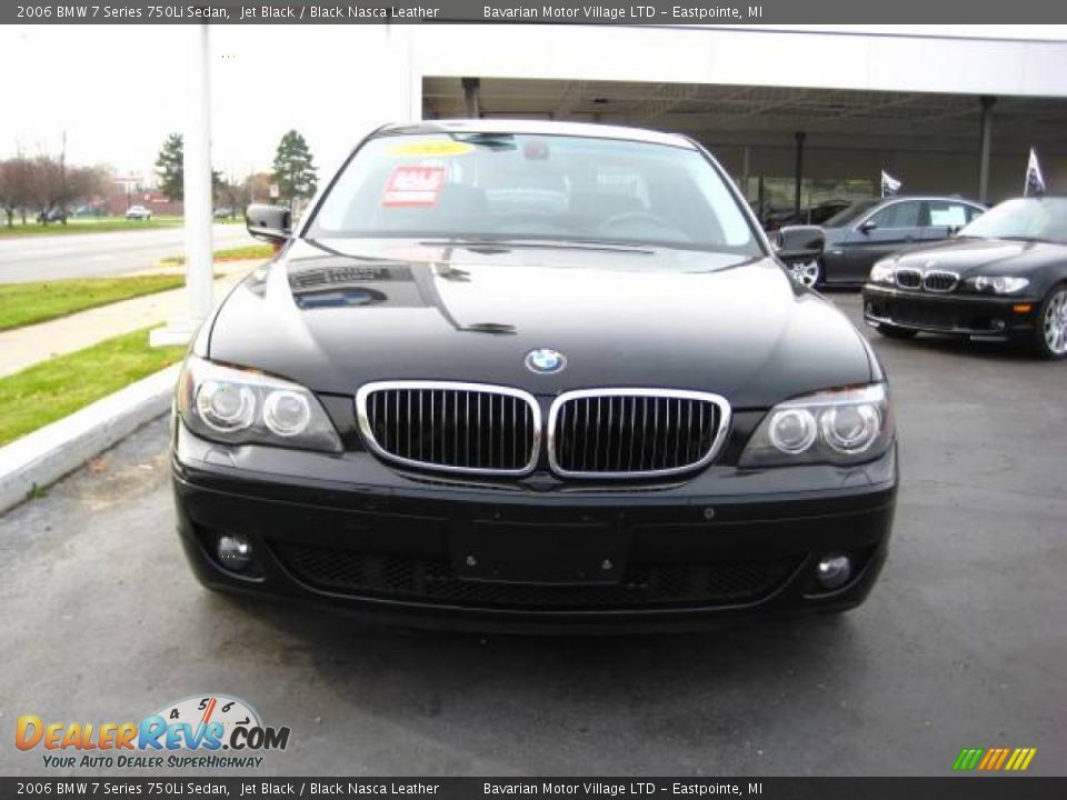2006 BMW 7 Series 750Li Sedan Jet Black / Black Nasca Leather Photo #10