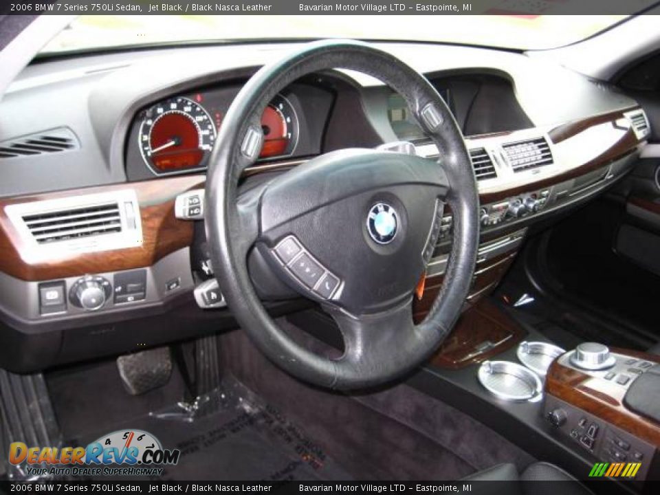 2006 BMW 7 Series 750Li Sedan Jet Black / Black Nasca Leather Photo #11