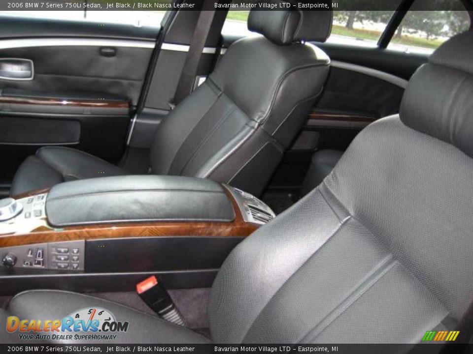 2006 BMW 7 Series 750Li Sedan Jet Black / Black Nasca Leather Photo #12