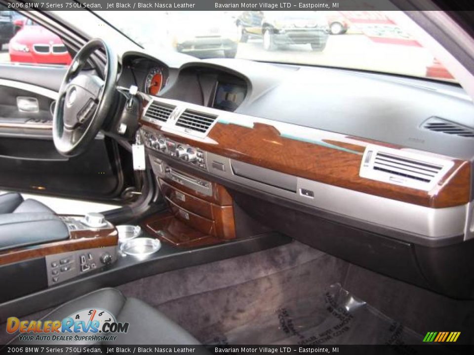 2006 BMW 7 Series 750Li Sedan Jet Black / Black Nasca Leather Photo #16