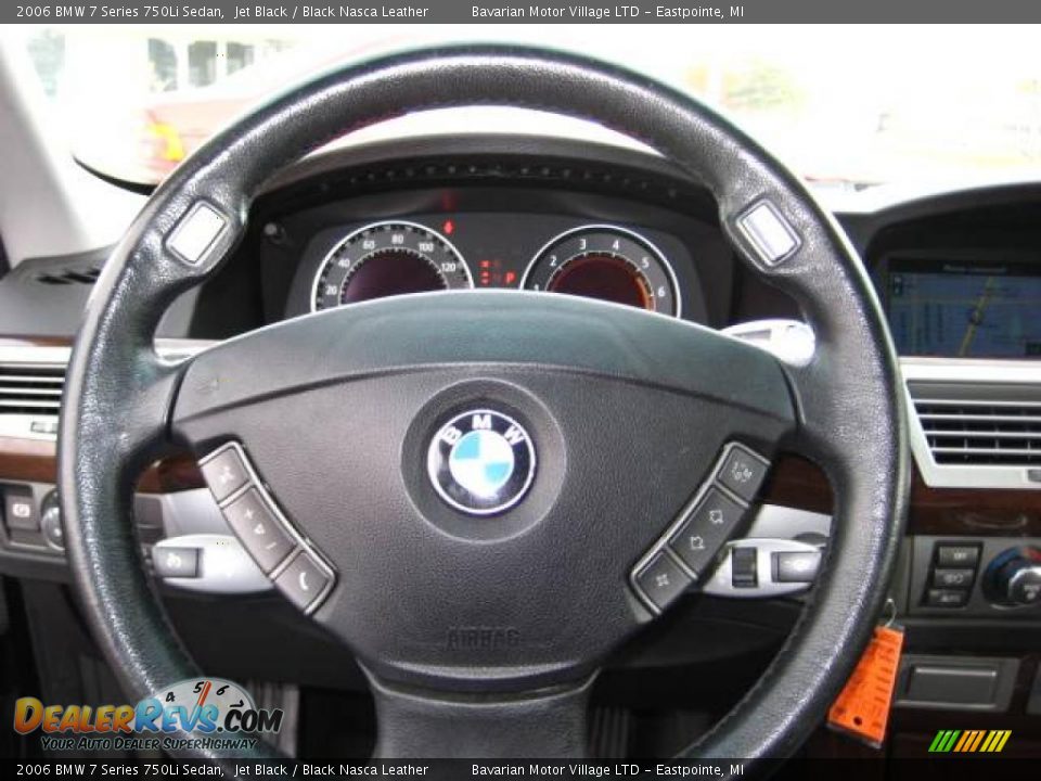 2006 BMW 7 Series 750Li Sedan Jet Black / Black Nasca Leather Photo #22