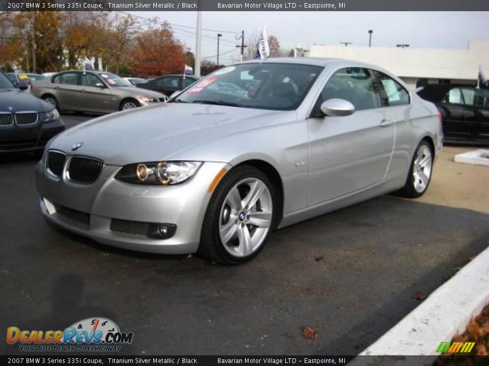 2007 BMW 3 Series 335i Coupe Titanium Silver Metallic / Black Photo #1