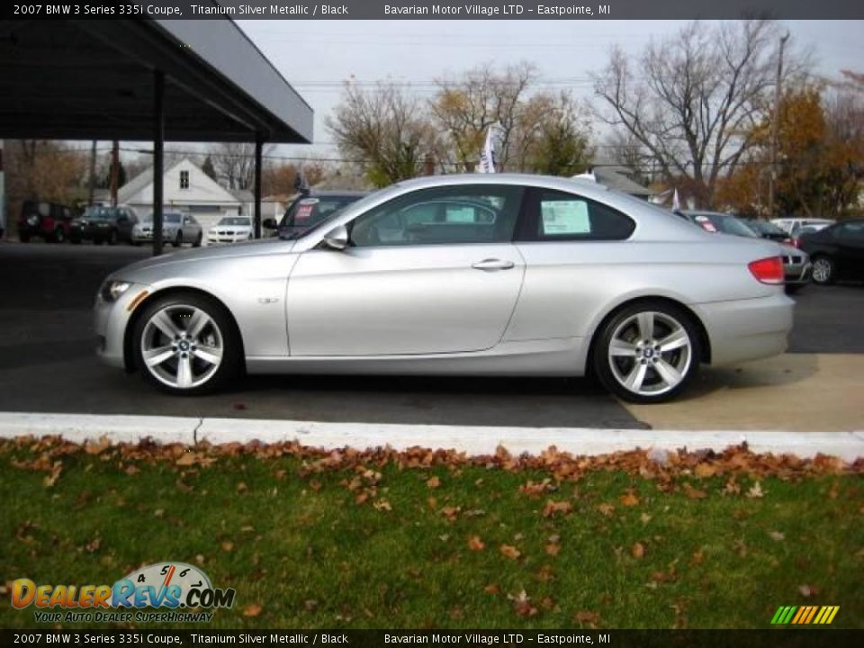 2007 BMW 3 Series 335i Coupe Titanium Silver Metallic / Black Photo #2