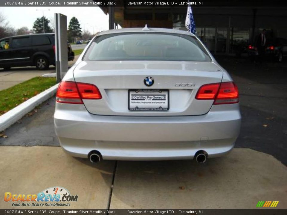 2007 BMW 3 Series 335i Coupe Titanium Silver Metallic / Black Photo #4