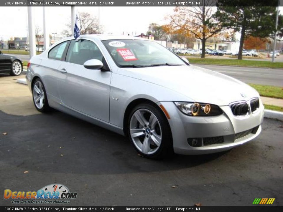 2007 BMW 3 Series 335i Coupe Titanium Silver Metallic / Black Photo #6