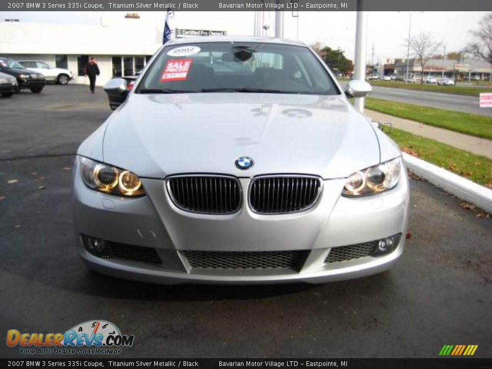 2007 BMW 3 Series 335i Coupe Titanium Silver Metallic / Black Photo #7