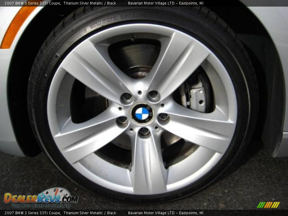 2007 BMW 3 Series 335i Coupe Titanium Silver Metallic / Black Photo #8