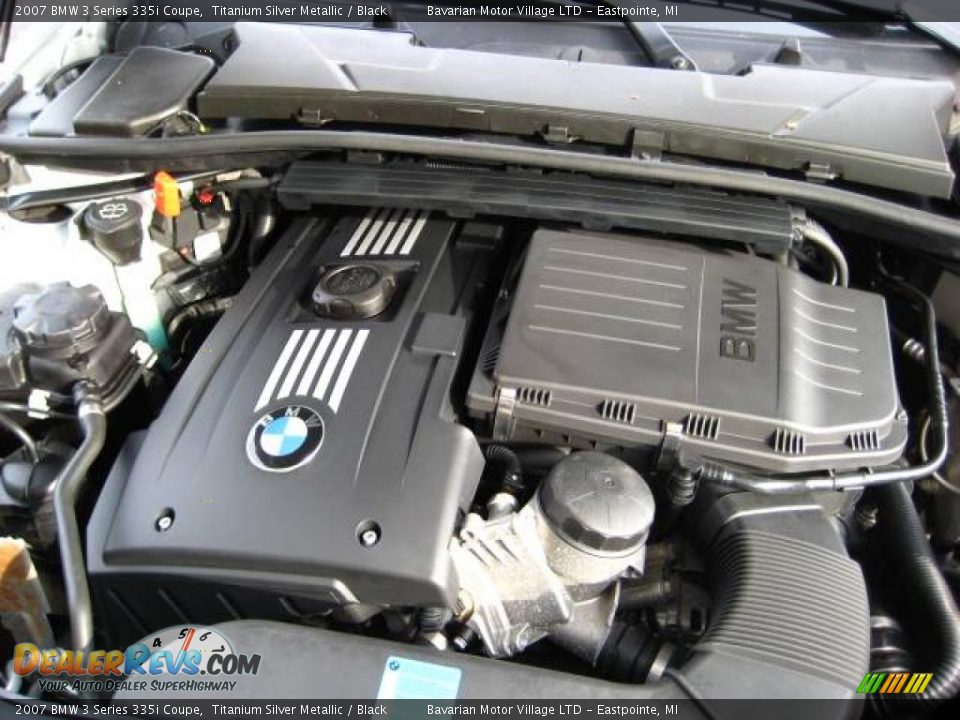 2007 BMW 3 Series 335i Coupe Titanium Silver Metallic / Black Photo #9