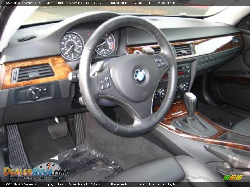 2007 BMW 3 Series 335i Coupe Titanium Silver Metallic / Black Photo #10