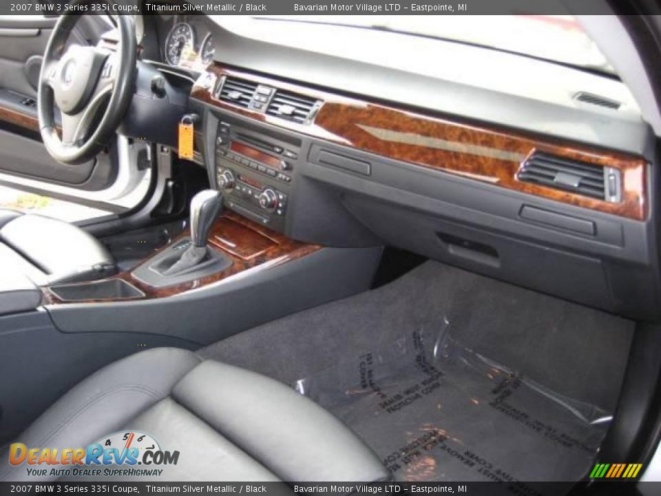 2007 BMW 3 Series 335i Coupe Titanium Silver Metallic / Black Photo #14