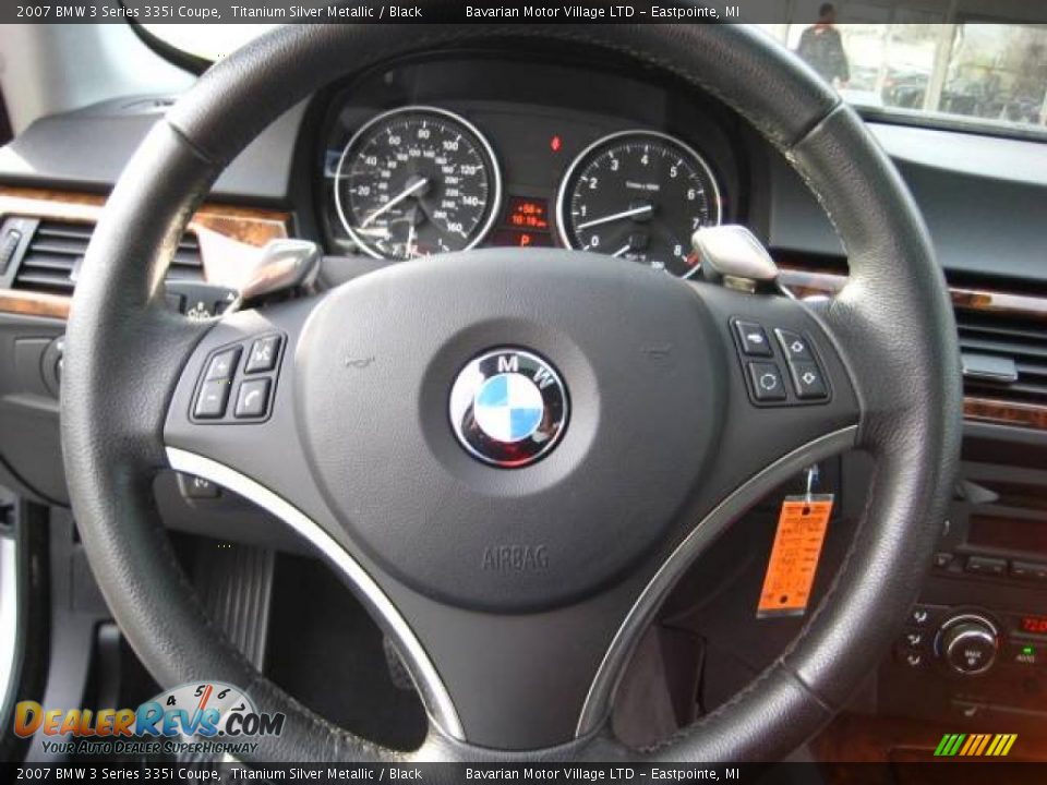 2007 BMW 3 Series 335i Coupe Titanium Silver Metallic / Black Photo #19