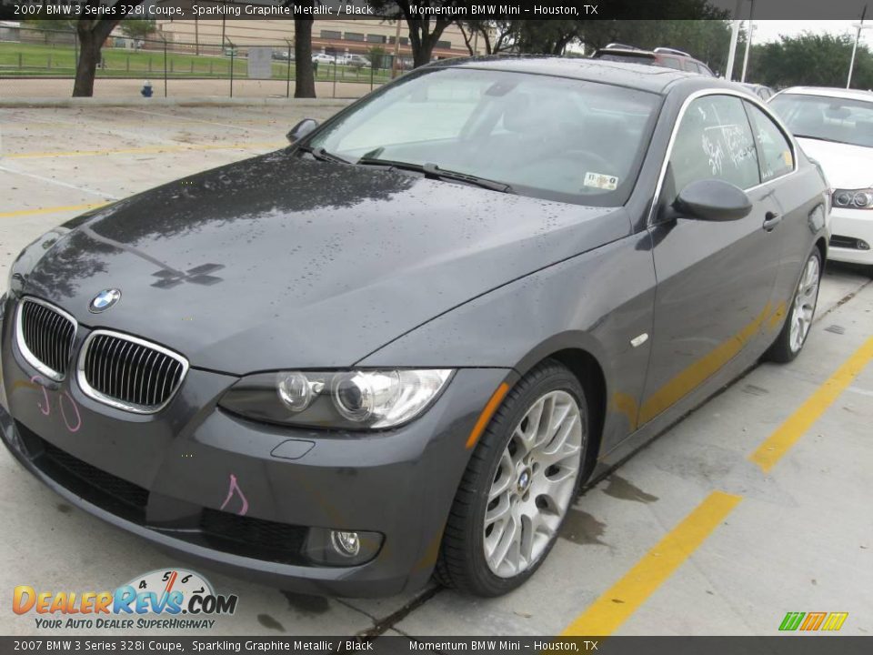 2007 BMW 3 Series 328i Coupe Sparkling Graphite Metallic / Black Photo #1