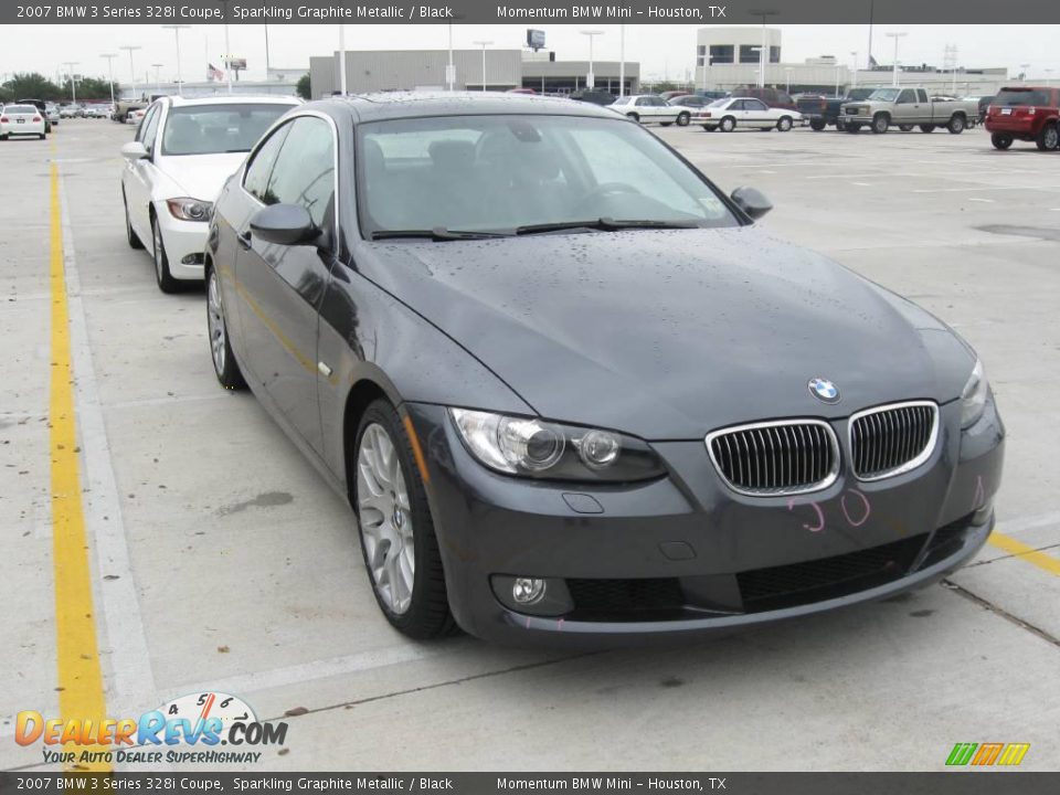 2007 BMW 3 Series 328i Coupe Sparkling Graphite Metallic / Black Photo #4