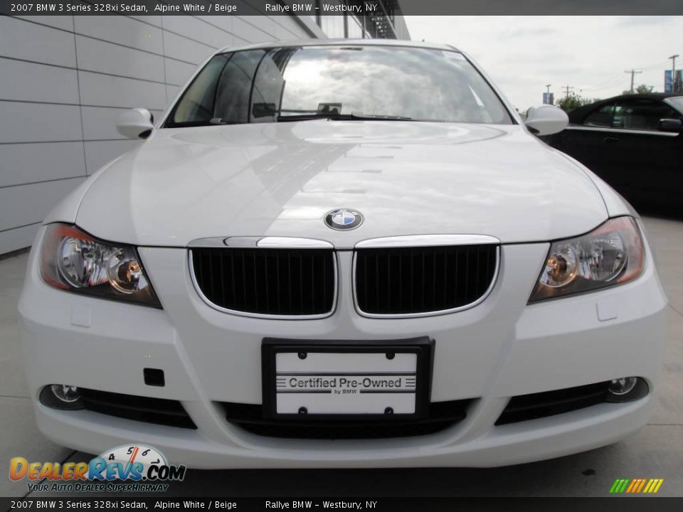 2007 BMW 3 Series 328xi Sedan Alpine White / Beige Photo #2