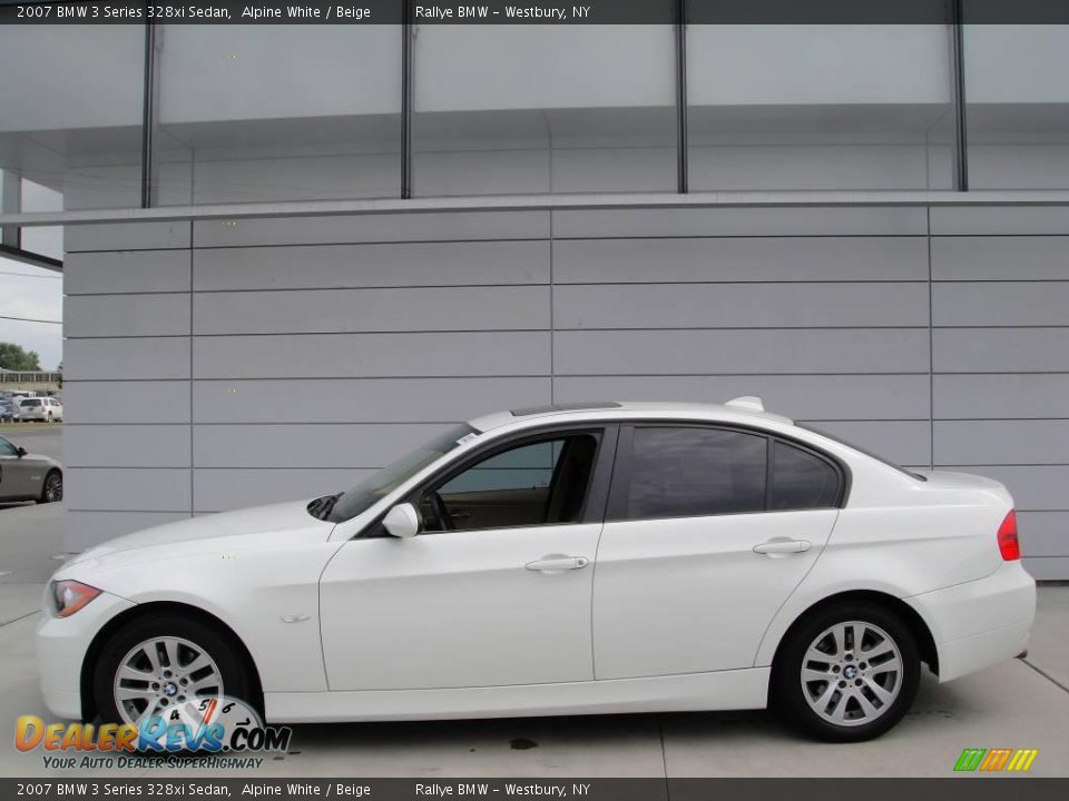 2007 BMW 3 Series 328xi Sedan Alpine White / Beige Photo #3