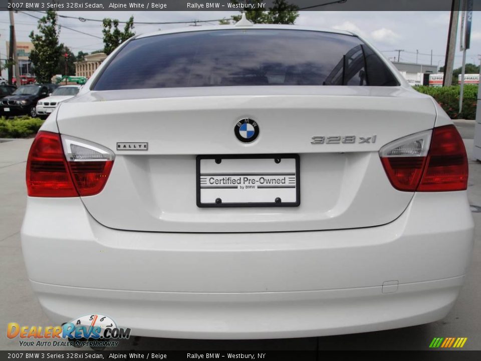 2007 BMW 3 Series 328xi Sedan Alpine White / Beige Photo #5