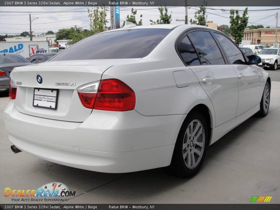 2007 BMW 3 Series 328xi Sedan Alpine White / Beige Photo #6