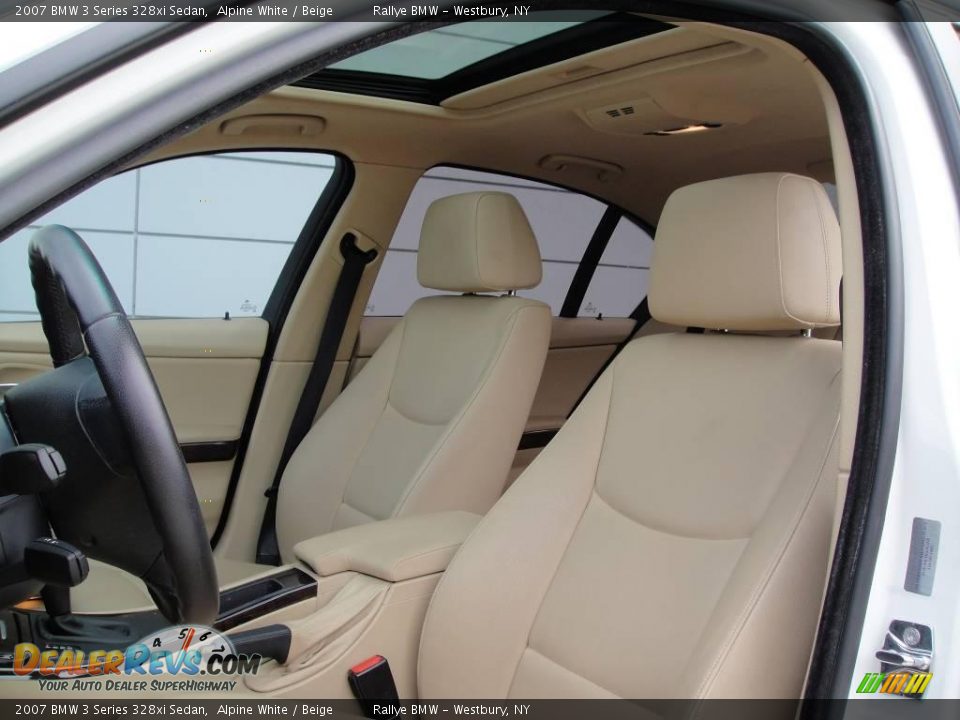 2007 BMW 3 Series 328xi Sedan Alpine White / Beige Photo #9