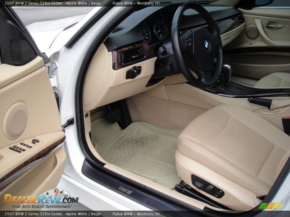 2007 BMW 3 Series 328xi Sedan Alpine White / Beige Photo #10