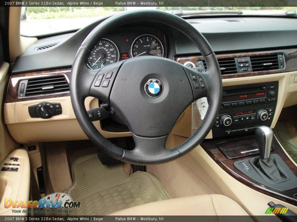 2007 BMW 3 Series 328xi Sedan Alpine White / Beige Photo #11