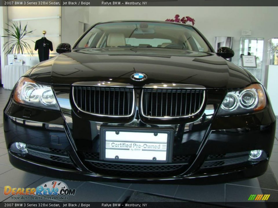 2007 BMW 3 Series 328xi Sedan Jet Black / Beige Photo #2