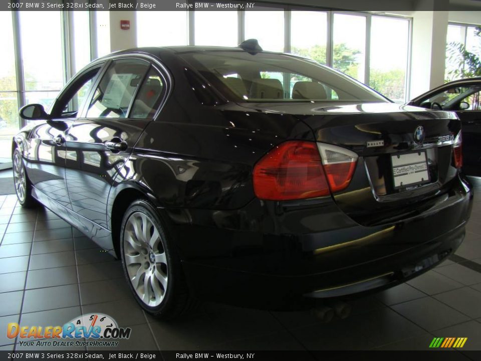 2007 BMW 3 Series 328xi Sedan Jet Black / Beige Photo #4