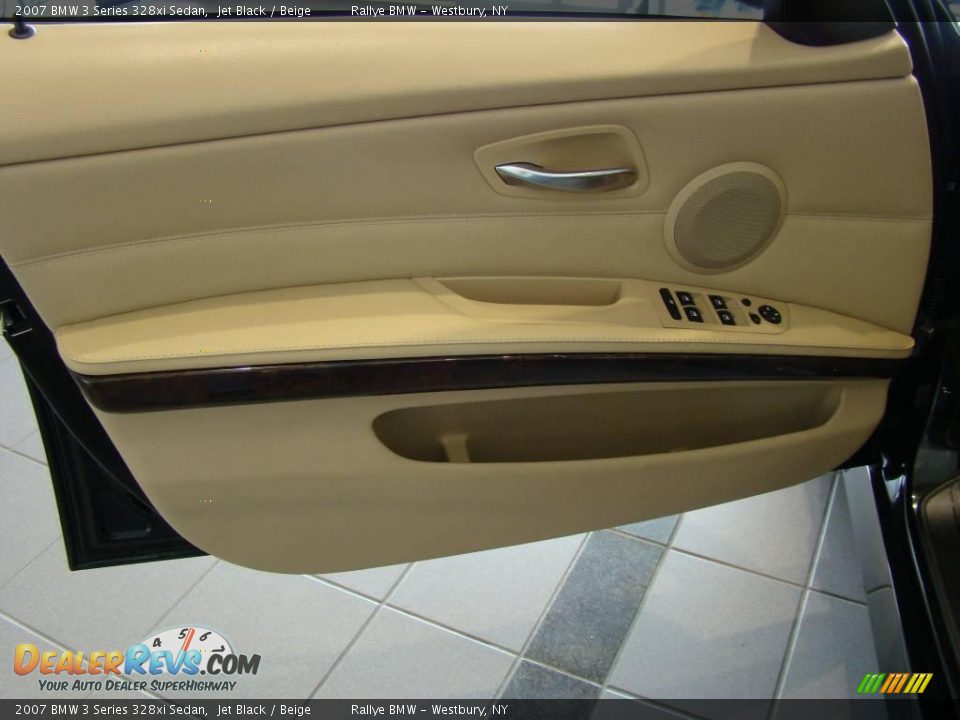 2007 BMW 3 Series 328xi Sedan Jet Black / Beige Photo #6