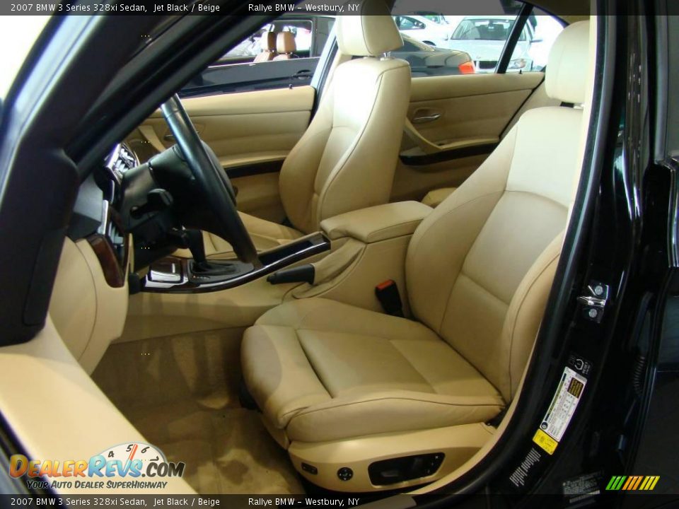 2007 BMW 3 Series 328xi Sedan Jet Black / Beige Photo #7