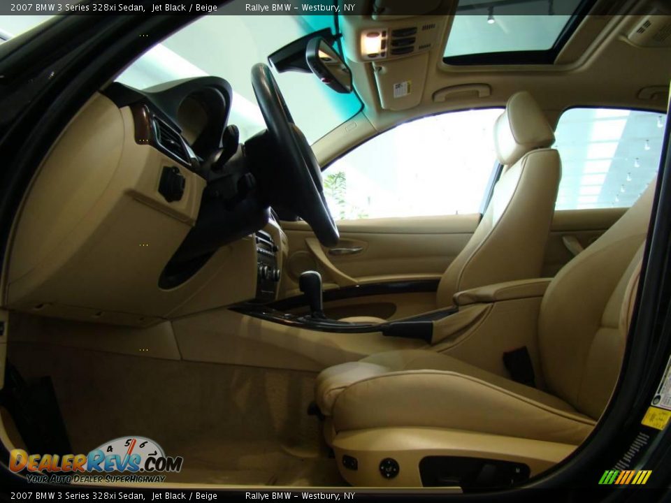 2007 BMW 3 Series 328xi Sedan Jet Black / Beige Photo #8