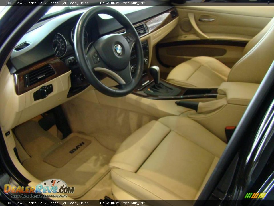 2007 BMW 3 Series 328xi Sedan Jet Black / Beige Photo #9