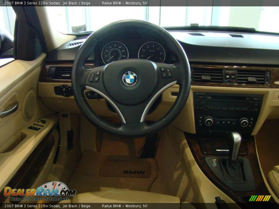 2007 BMW 3 Series 328xi Sedan Jet Black / Beige Photo #10