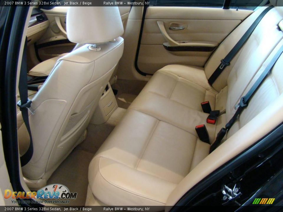 2007 BMW 3 Series 328xi Sedan Jet Black / Beige Photo #11
