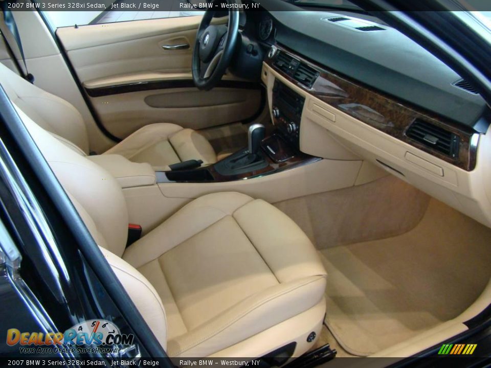 2007 BMW 3 Series 328xi Sedan Jet Black / Beige Photo #12