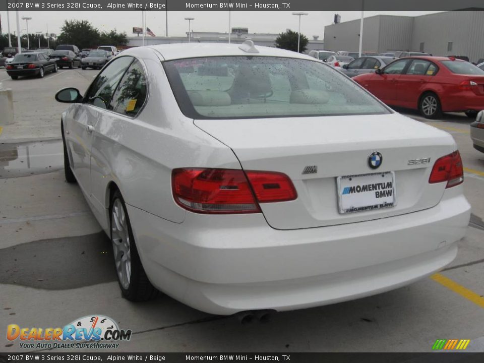 2007 BMW 3 Series 328i Coupe Alpine White / Beige Photo #2