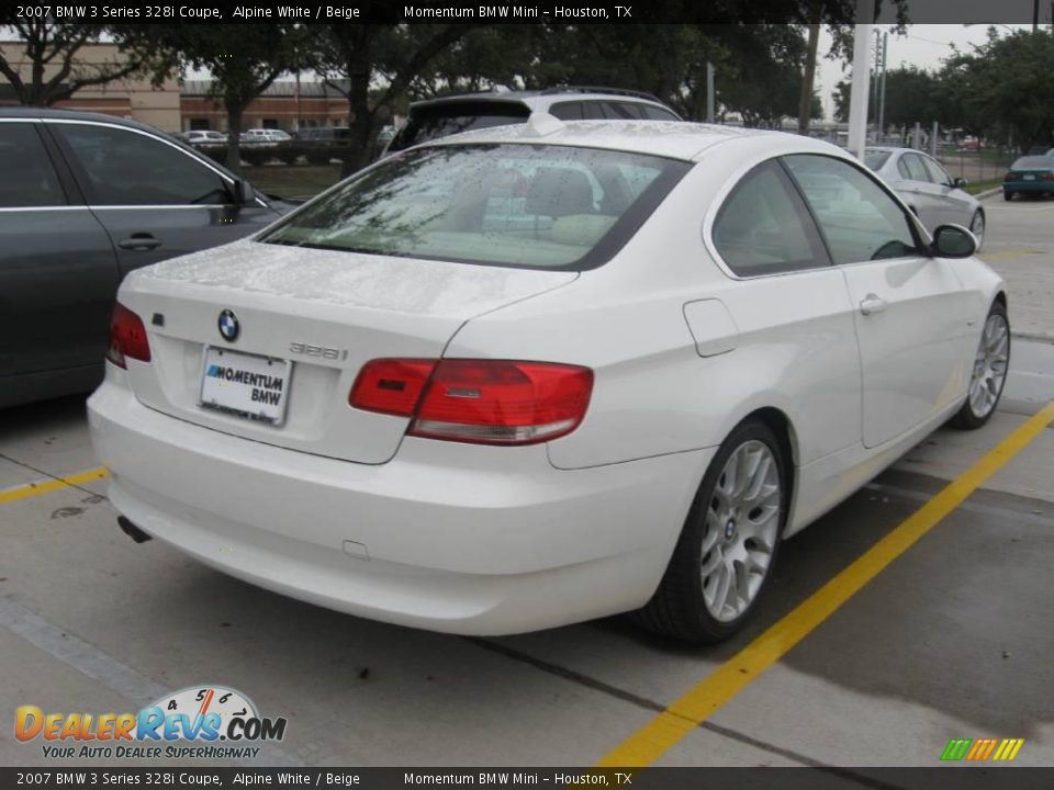 2007 BMW 3 Series 328i Coupe Alpine White / Beige Photo #3