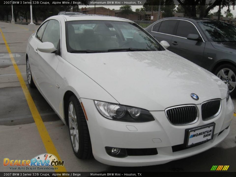 2007 BMW 3 Series 328i Coupe Alpine White / Beige Photo #4