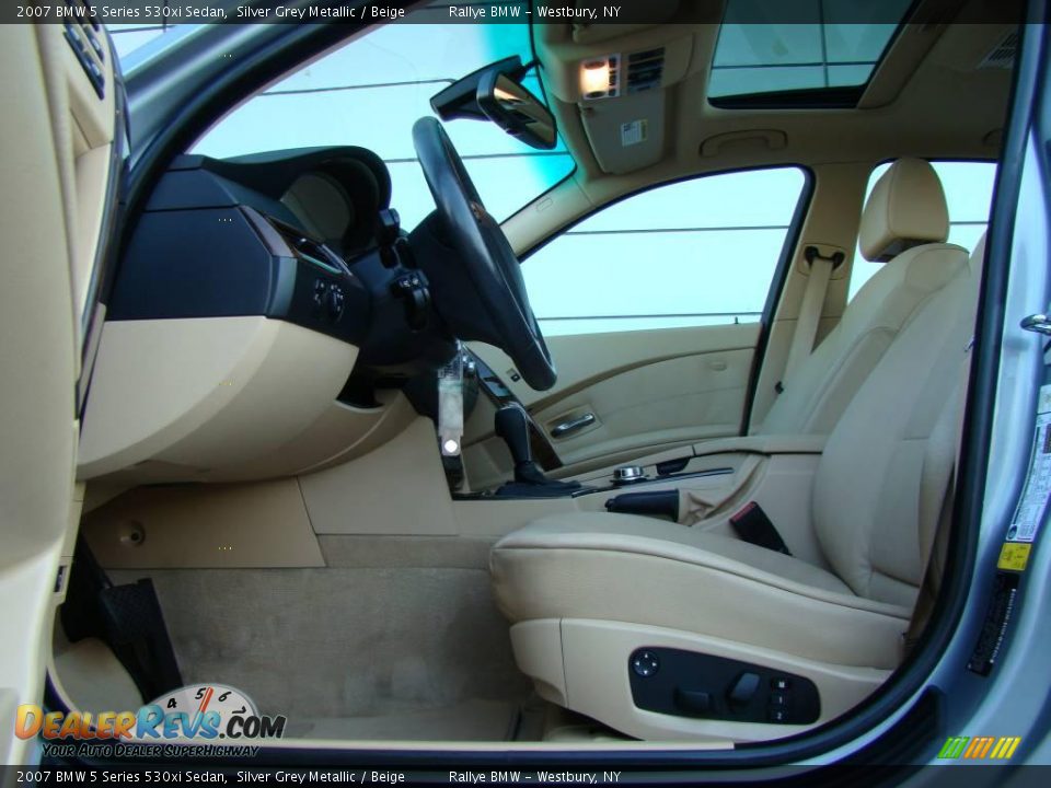 2007 BMW 5 Series 530xi Sedan Silver Grey Metallic / Beige Photo #9