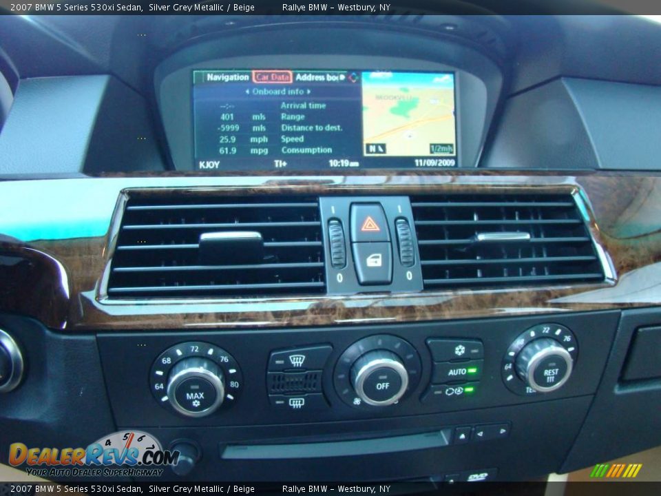 2007 BMW 5 Series 530xi Sedan Silver Grey Metallic / Beige Photo #13