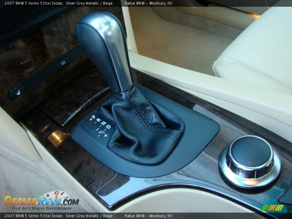 2007 BMW 5 Series 530xi Sedan Silver Grey Metallic / Beige Photo #14