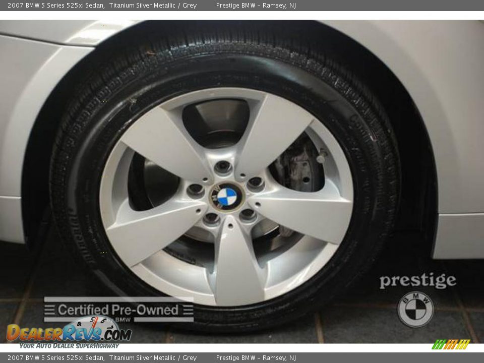 2007 BMW 5 Series 525xi Sedan Titanium Silver Metallic / Grey Photo #8