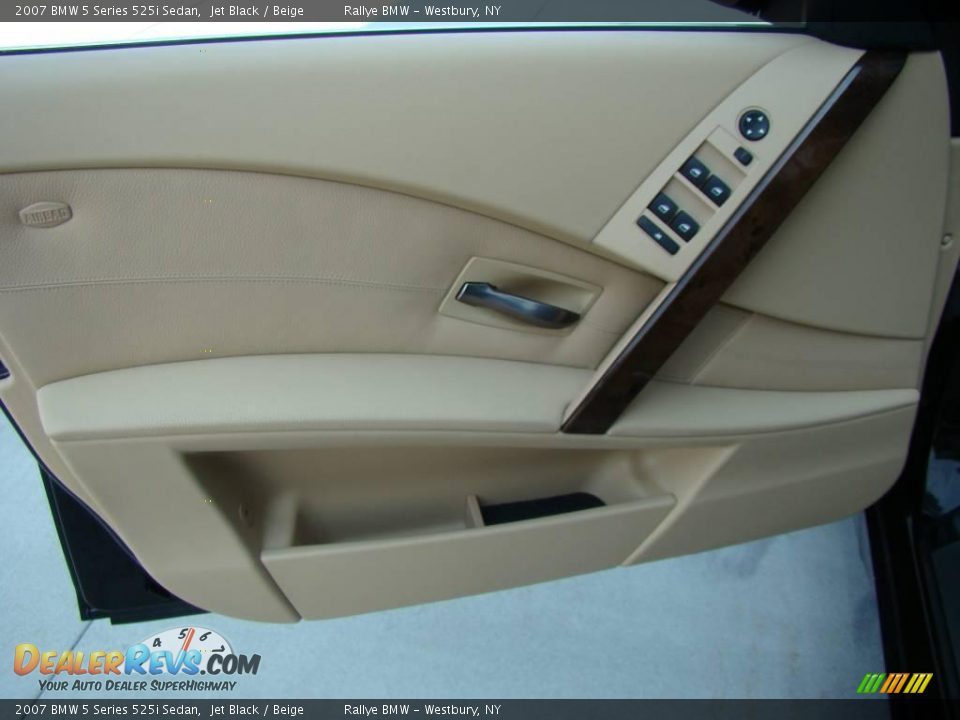2007 BMW 5 Series 525i Sedan Jet Black / Beige Photo #7