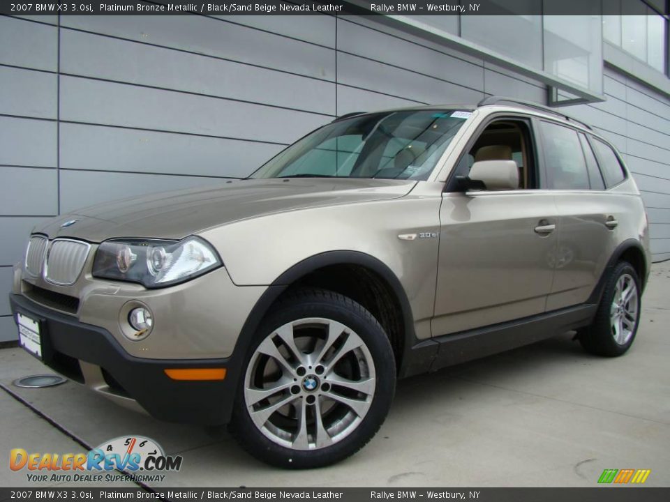 2007 BMW X3 3.0si Platinum Bronze Metallic / Black/Sand Beige Nevada Leather Photo #1